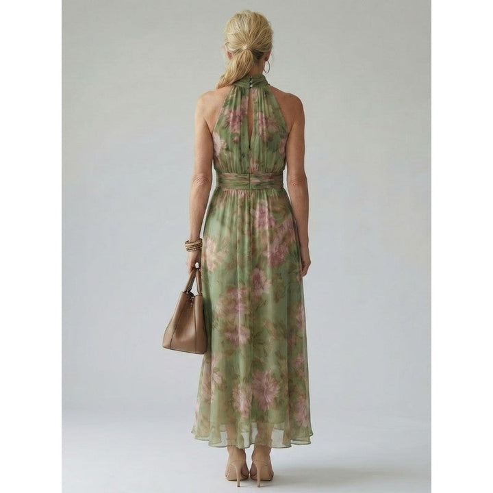 Sophie | Floral Halter Midi Dress