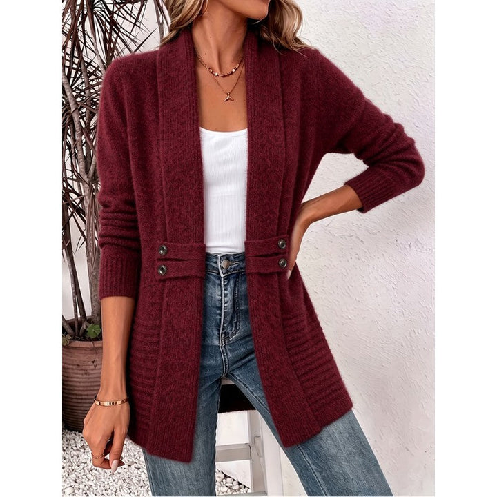 Audrey | Knitted Shawl Collar Cardigan