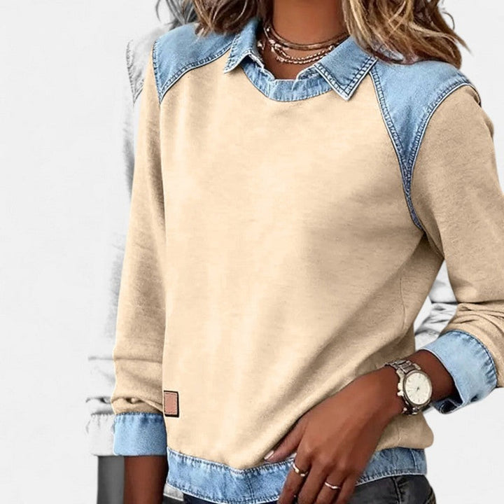 Zailah | Two-Tone Contrast Sweater