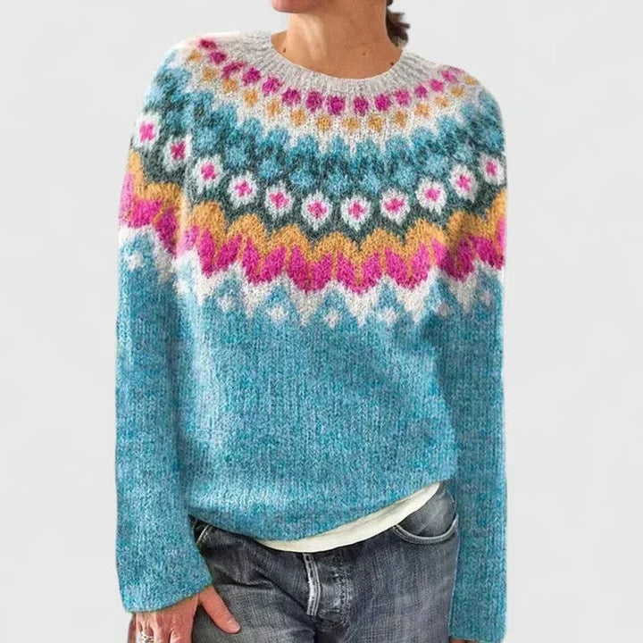 Yvanderrah | Fair Isle Yoke Relaxed Sweater