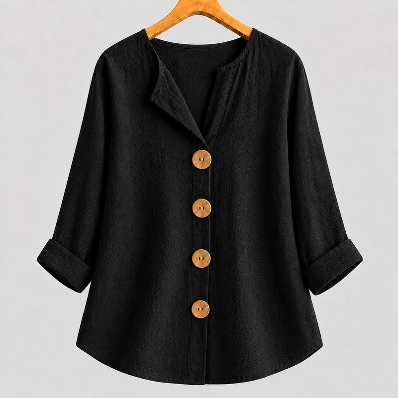Amira | Button-Front Relaxed Blouse
