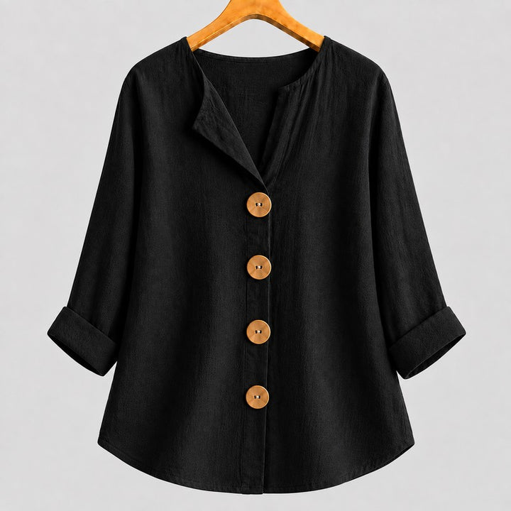 Amira | Button-Front Relaxed Blouse