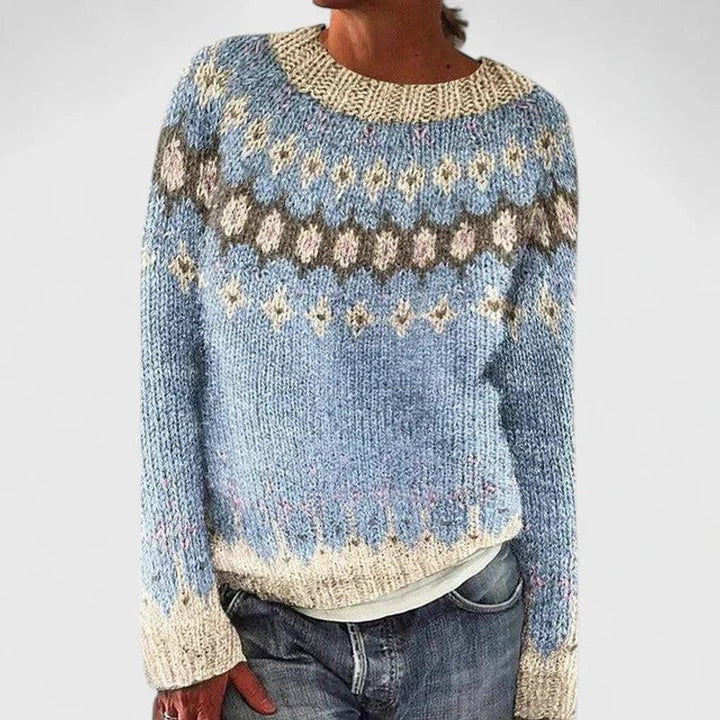 Yvanderrah | Fair Isle Yoke Relaxed Sweater