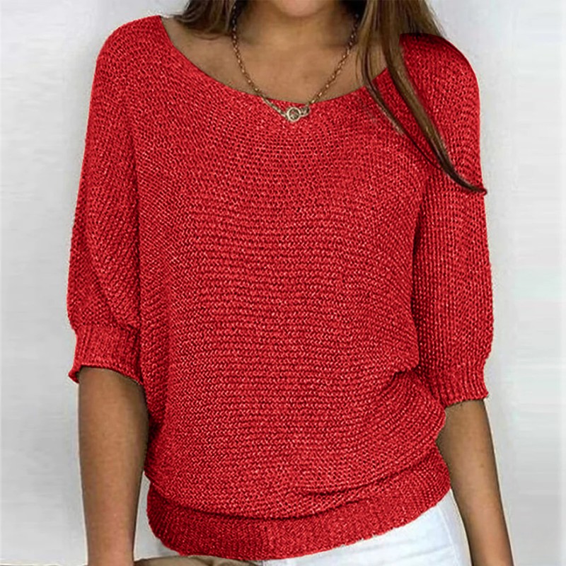 Gabrielle | V-Neck 3/4-Sleeve Sweater