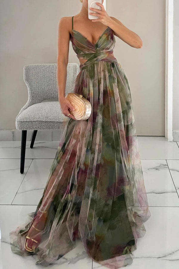 Gardenia | Long Floral Print Dress