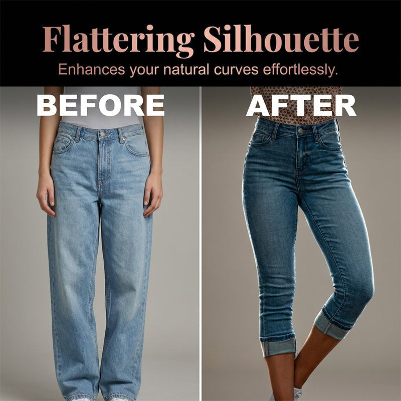 Amelia | High-Waist Stretch Capri Jeans