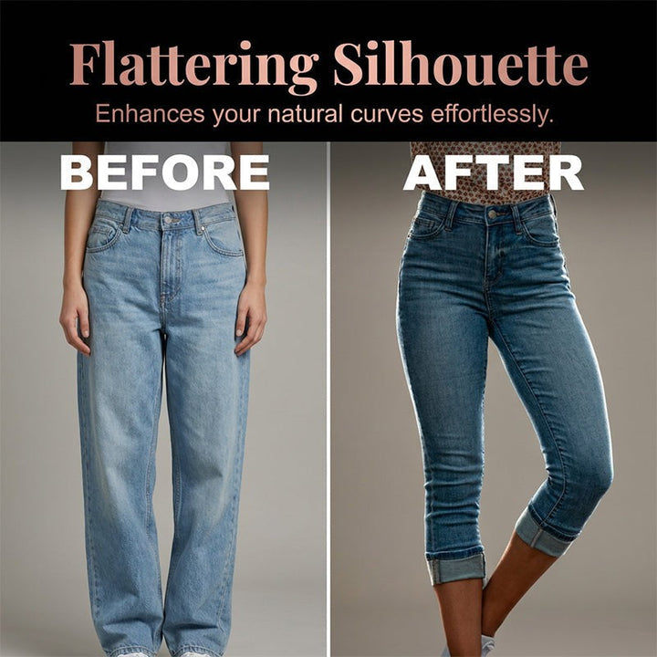Amelia | High-Waist Stretch Capri Jeans