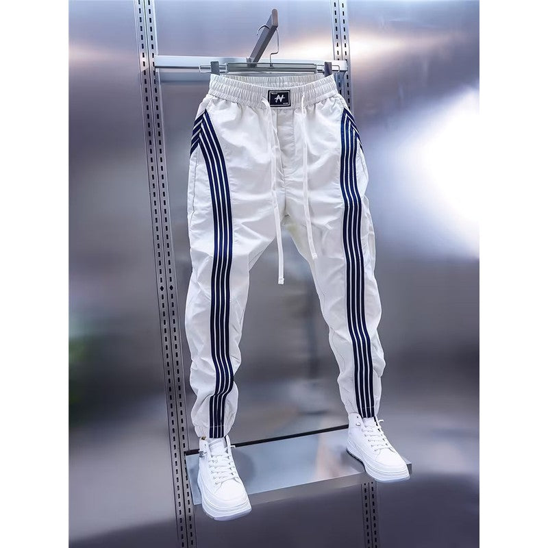 Matteo | Striped Panel Cargo Joggers