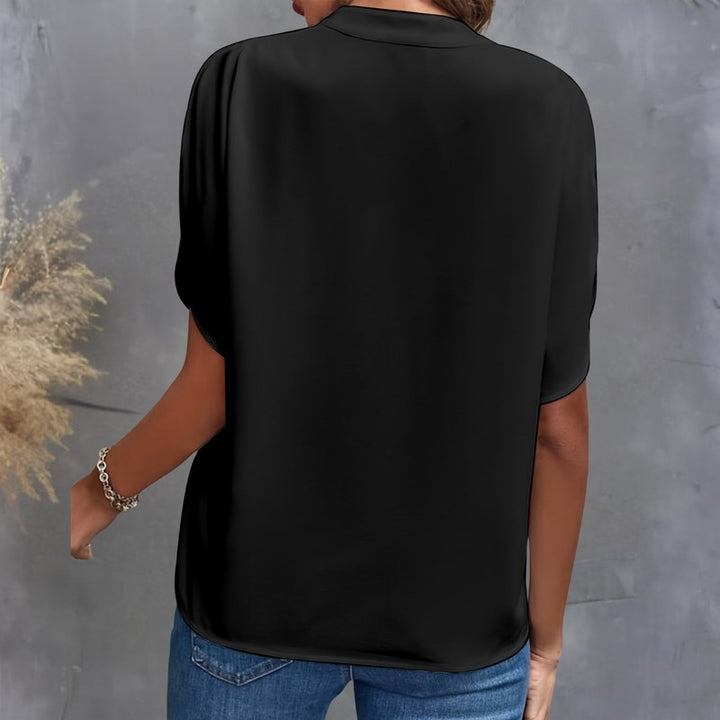 Women Blouse | Relaxed V-Neck Draped Top