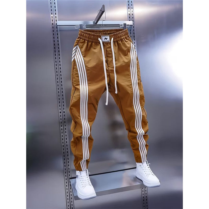 Matteo | Striped Panel Cargo Joggers