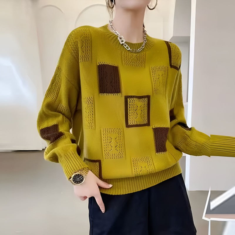 Zaydeanne | Patchwork Block Knit Sweater