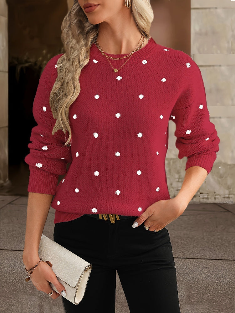Eloise | Women's Polka Dot Knit Sweater