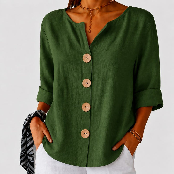 Amira | Button-Front Relaxed Blouse