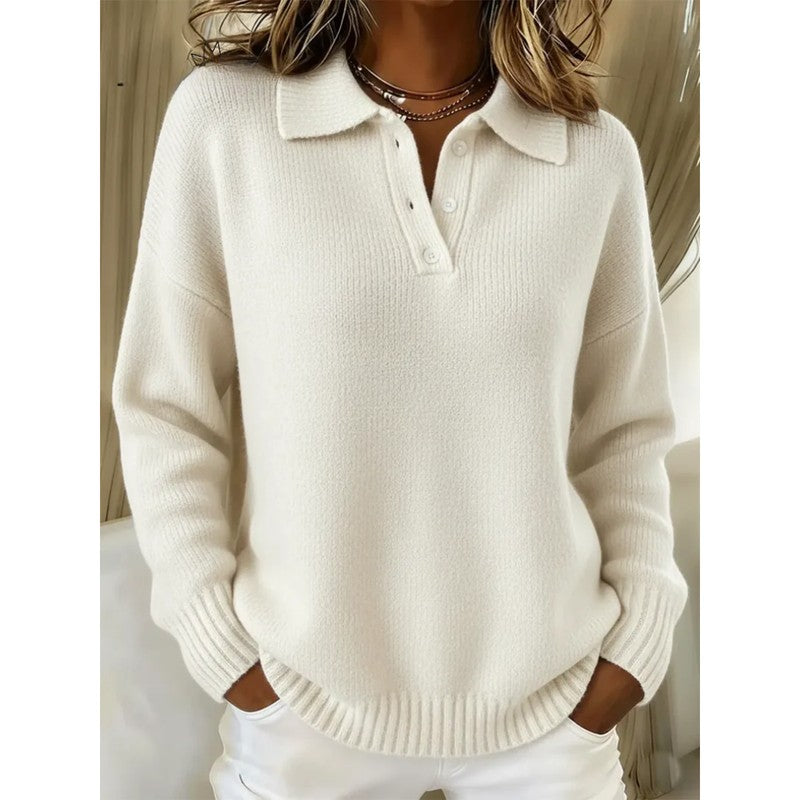 Leonie | Relaxed Polo Collar Sweater