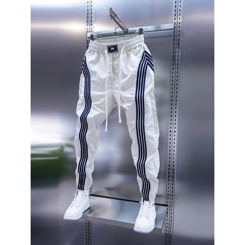 Matteo | Striped Panel Cargo Joggers
