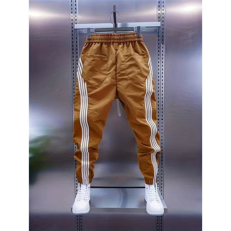 Matteo | Striped Panel Cargo Joggers