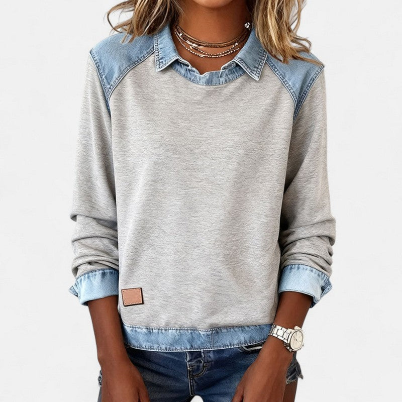 Zailah | Two-Tone Contrast Sweater