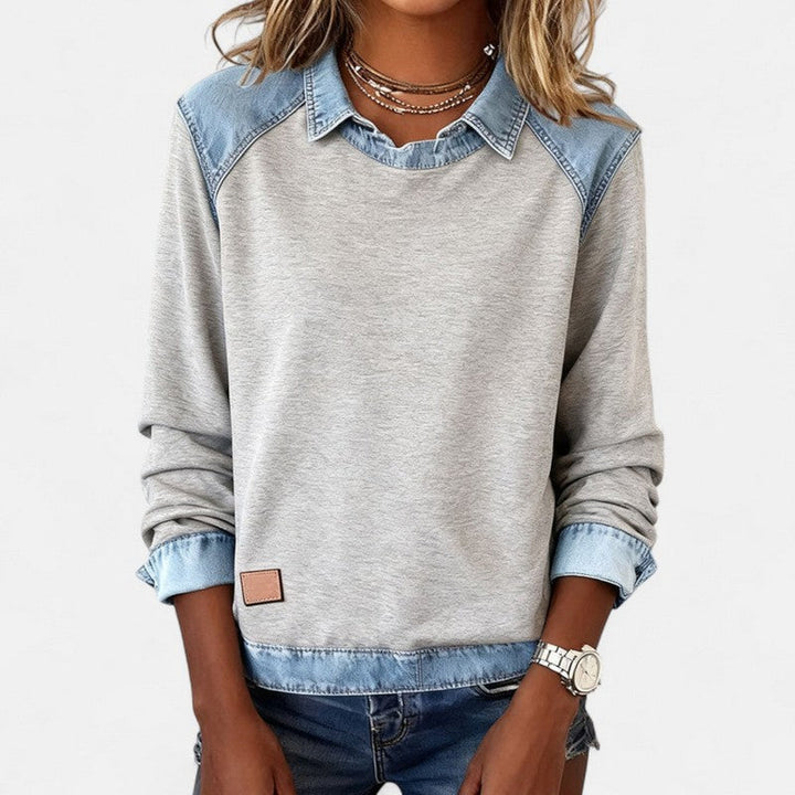 Zailah | Two-Tone Contrast Sweater