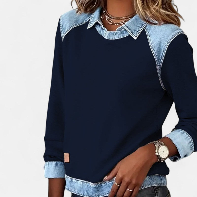 Zailah | Two-Tone Contrast Sweater