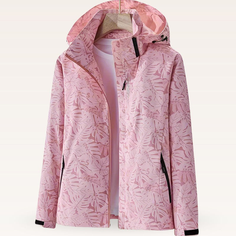 Emma | Leaf Print Waterproof Jacket
