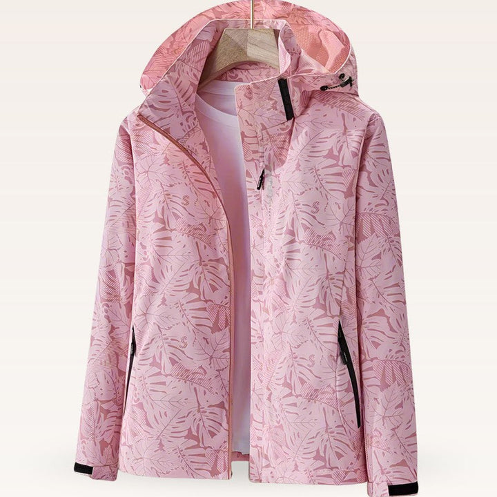 Emma | Leaf Print Waterproof Jacket