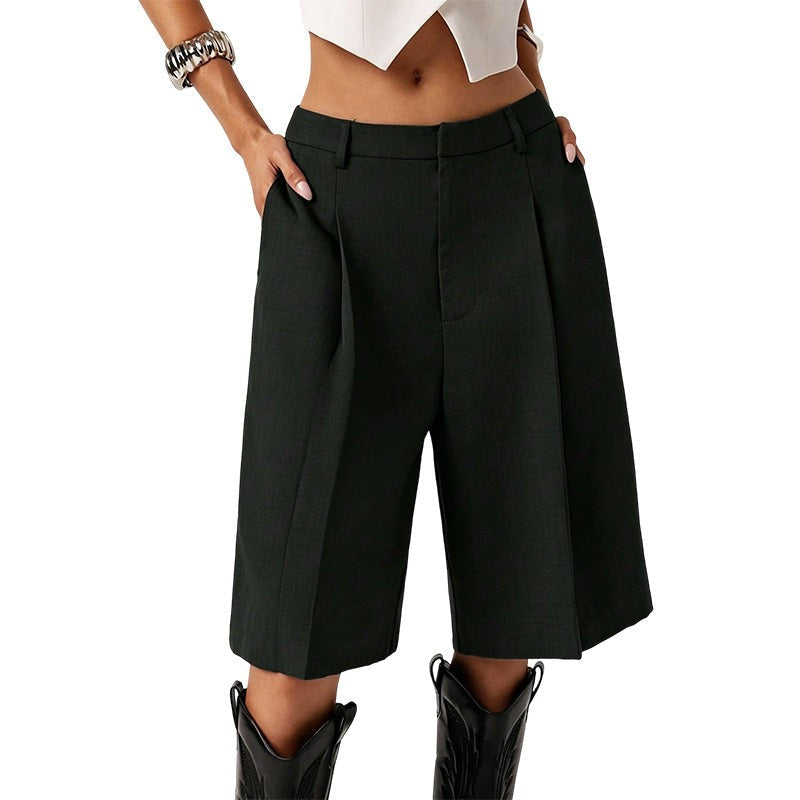 Clara | Relaxed Wide-Leg Bermuda Shorts