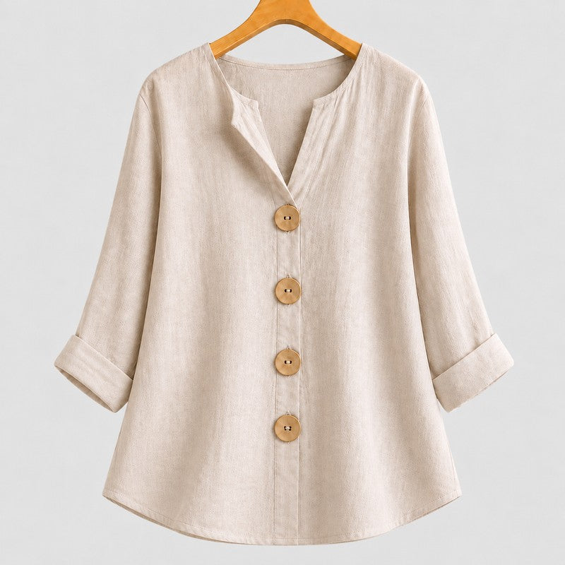 Amira | Button-Front Relaxed Blouse
