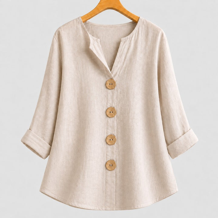 Amira | Button-Front Relaxed Blouse