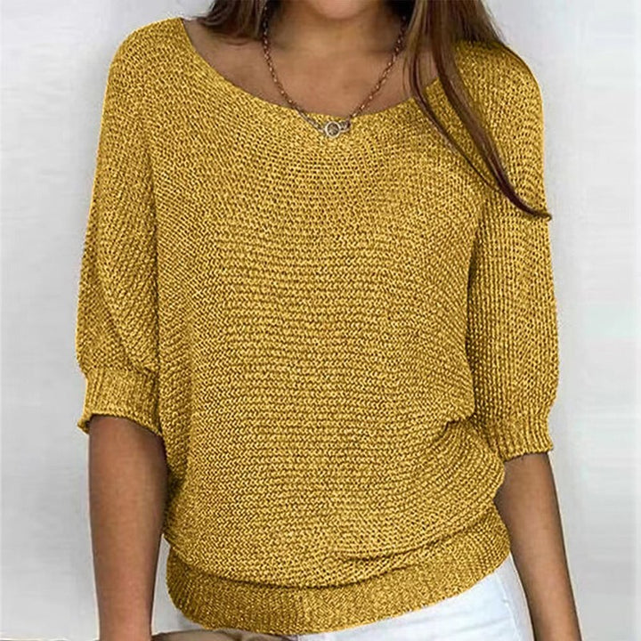 Brigitte | Relaxed Knit Off-Shoulder Sweater