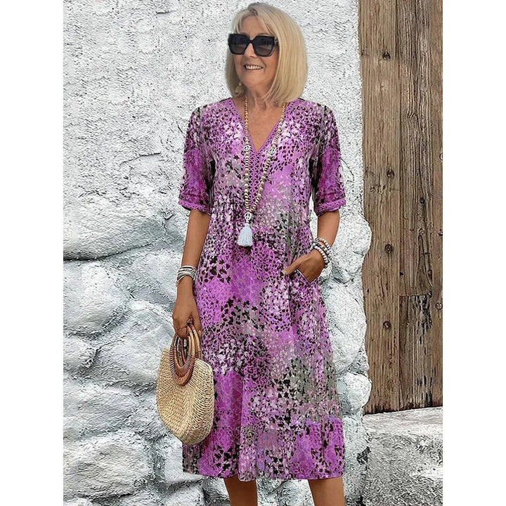 Ivy | Floral Print Relaxed Midi Dress