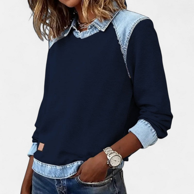 Zailah | Two-Tone Contrast Sweater