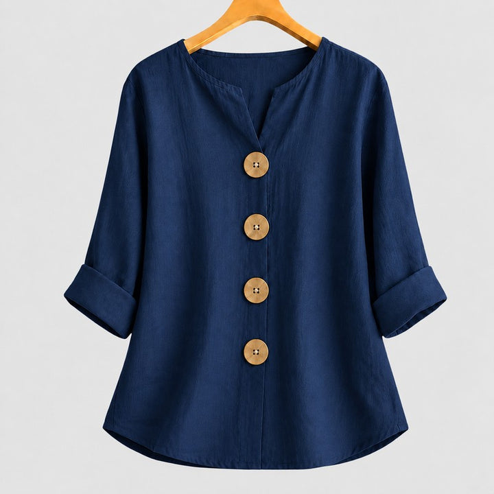 Amira | Button-Front Relaxed Blouse