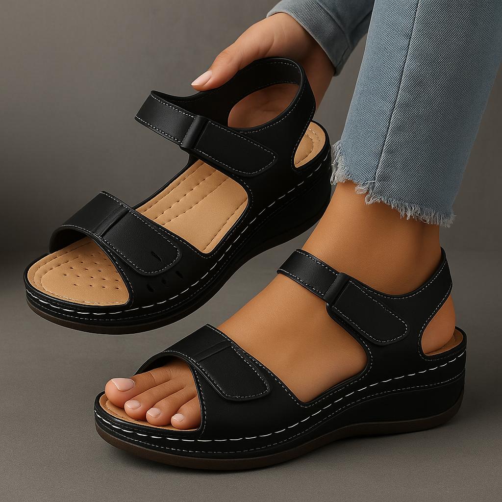 Elara | Wedge Sandals with Adjustable Strap
