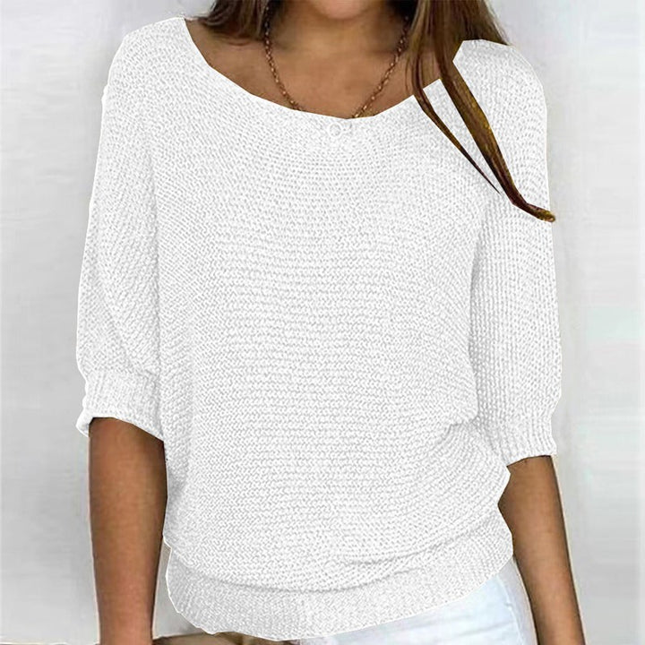 Brigitte | Relaxed Knit Off-Shoulder Sweater