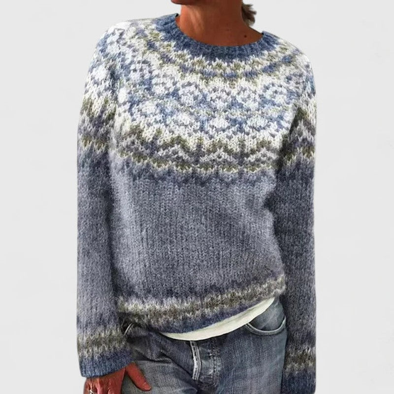 Yvanderrah | Fair Isle Yoke Relaxed Sweater