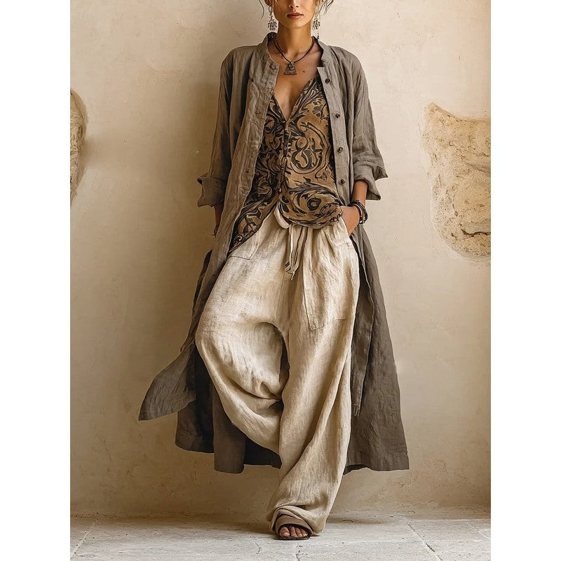 Audrey | Ethnic-Print 3-Piece Set
