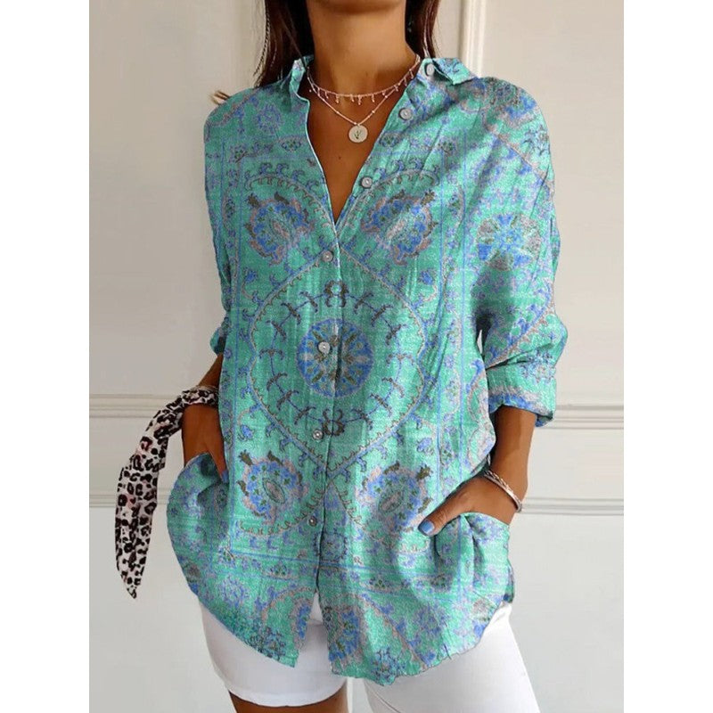 Isabeau | Relaxed Medallion Print Shirt