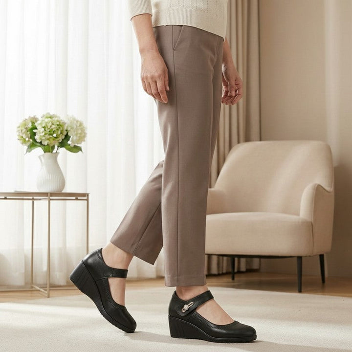 Lillian | Comfort Wedge Mary Jane Heels