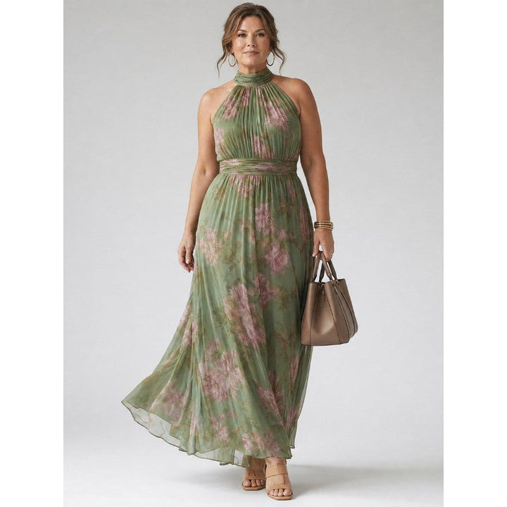 Sophie | Floral Halter Midi Dress