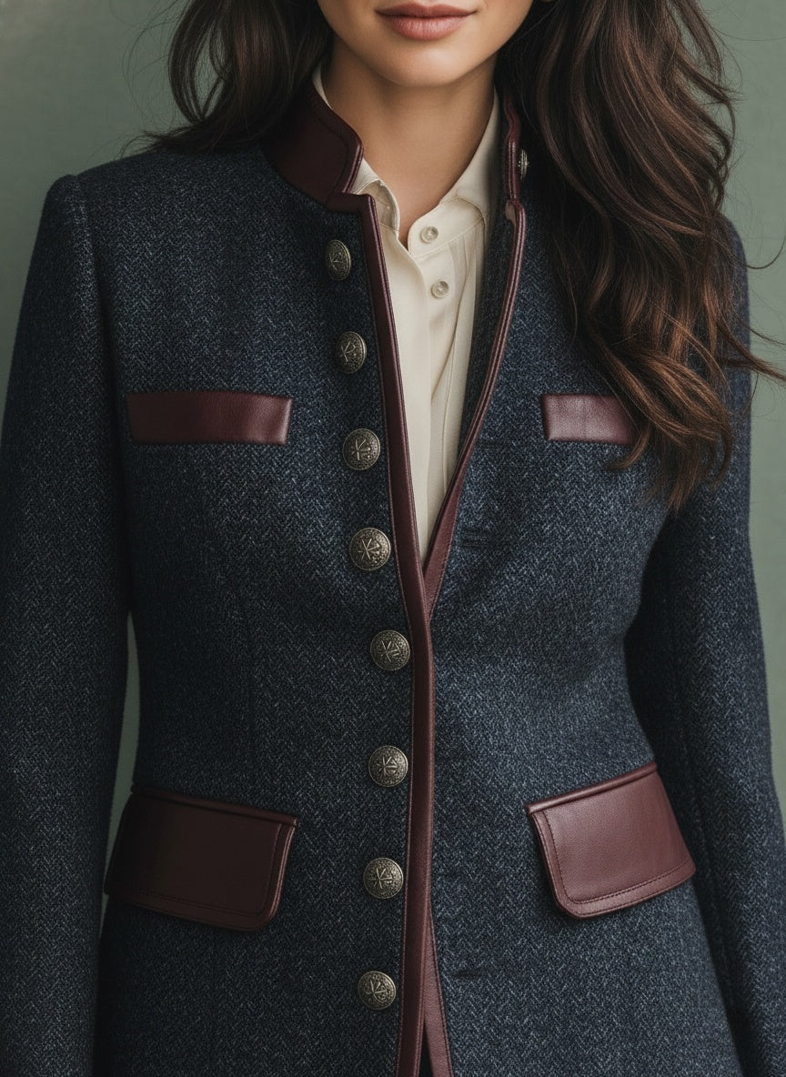 Eleanor | Women's Leather-Trimmed Jacket