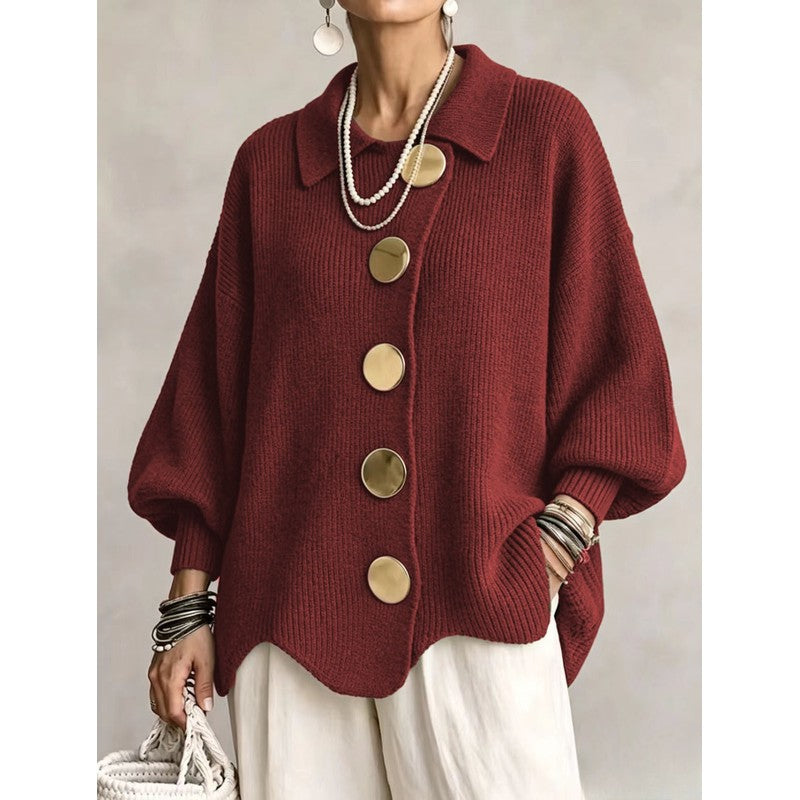 Victoire | Oversized Shirt-Collar Cardigan