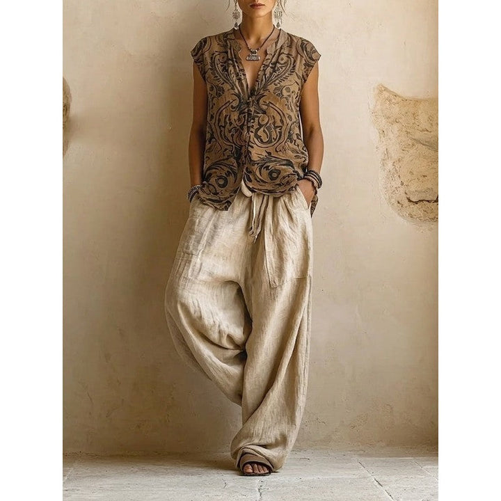 Audrey | Ethnic-Print 3-Piece Set