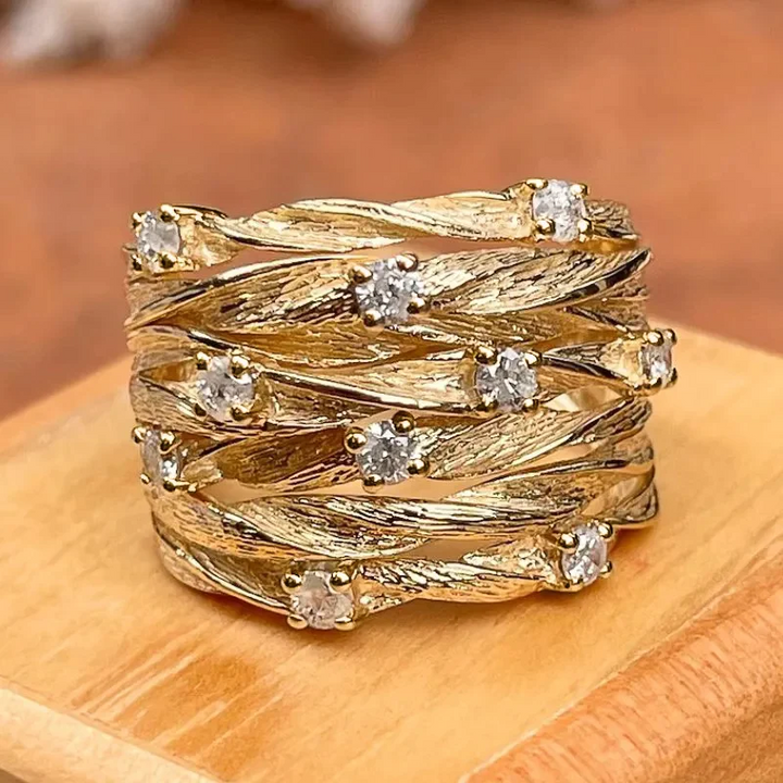 Vintage Ring In Gold With Zircon