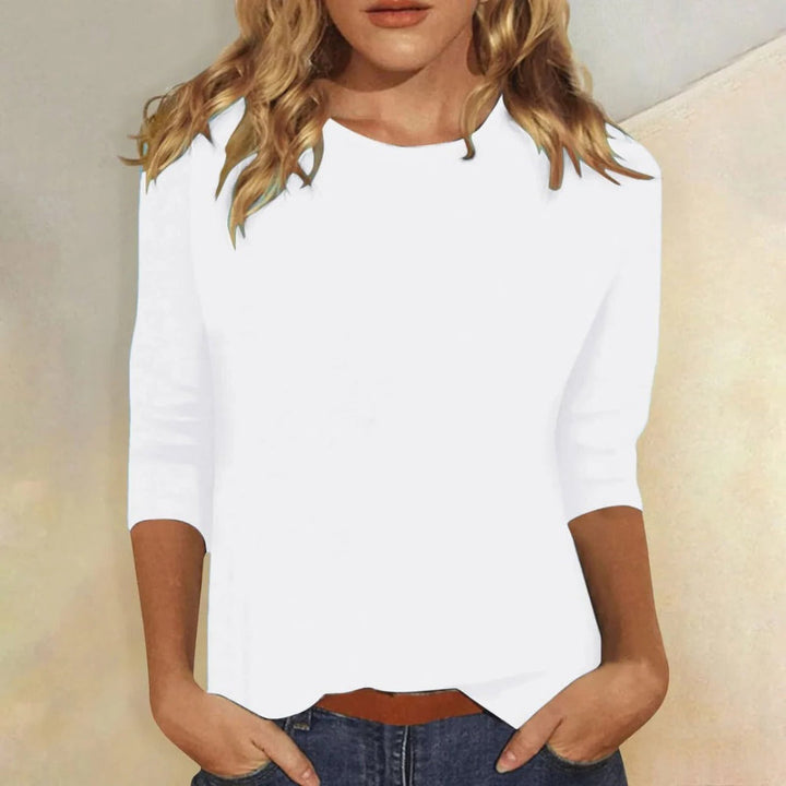 Lillian | Women's Crew Neck 3/4 Sleeve Casual Everyday Top