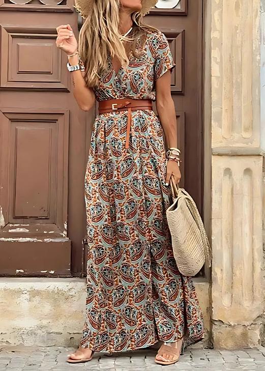 Kaylee | Airy Boho Maxi Dress With Matching Belt