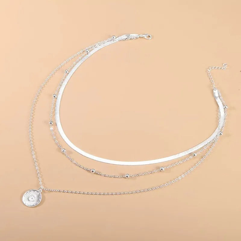 Three Layer Round Necklace