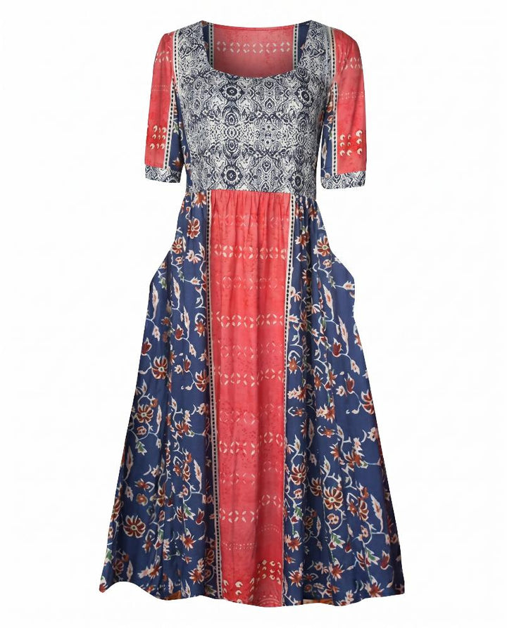 Joanna | Boho Print Midi