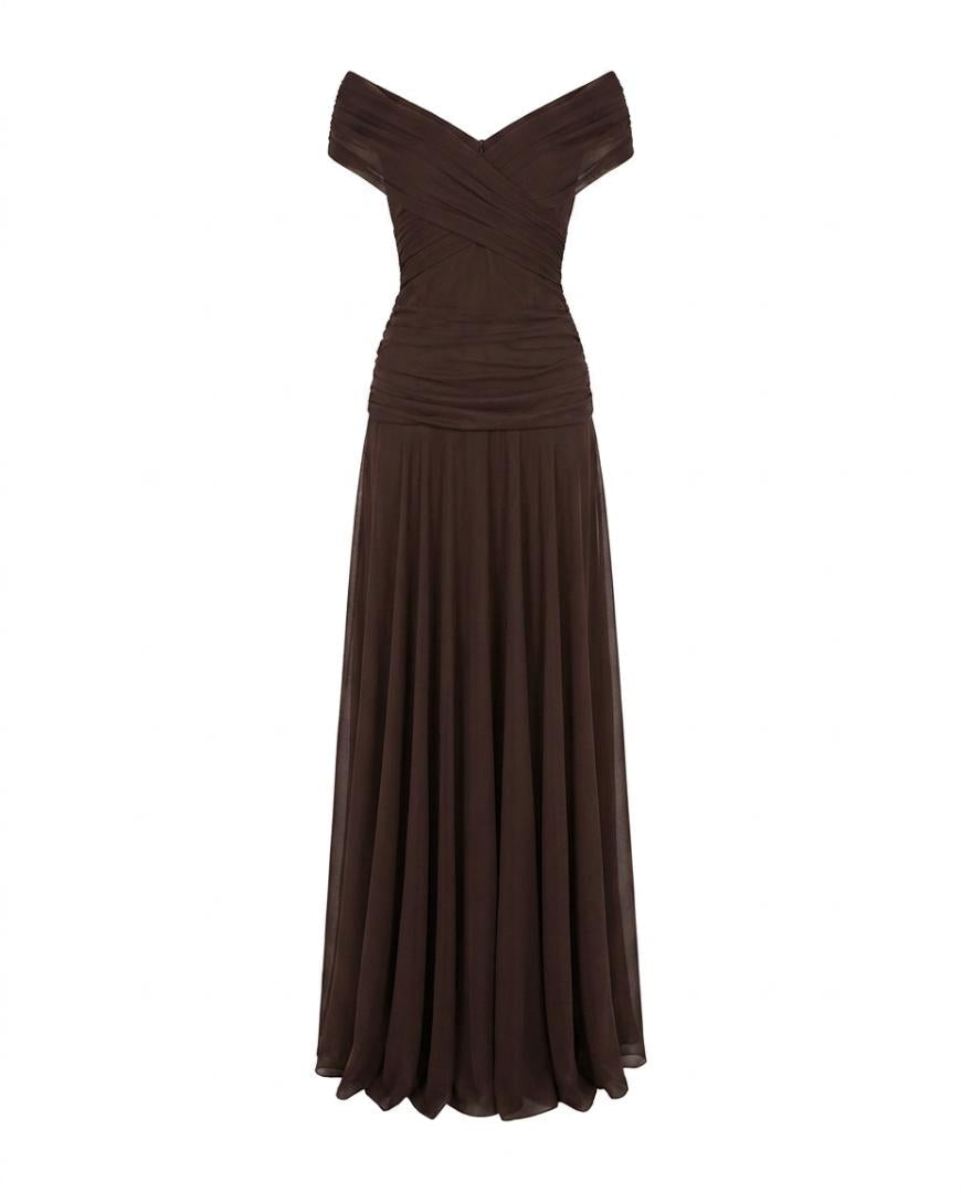 Laura | Draped V Neck Maxi