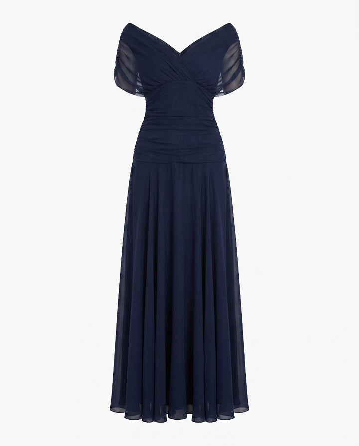 Laura | Draped V Neck Maxi