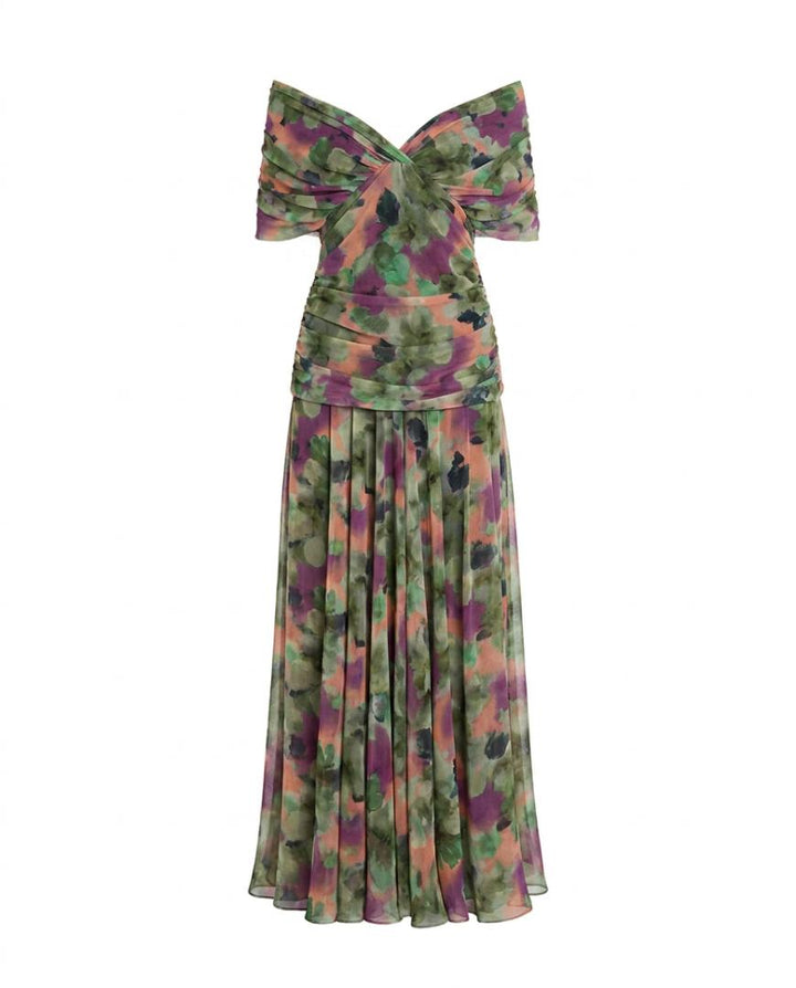 Laura | Draped V Neck Maxi